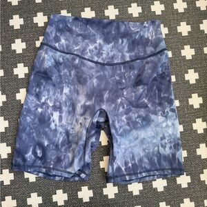 Gymshark Navy Tie-Dye Bike Shorts